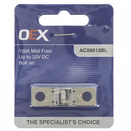 OEX Midi Fuse 150A Bolt On Single Pack ACX6512BL FUSE OEX - Micks Gone Bush