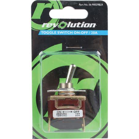 Revolution Toggle Switch On/off Spst 20A 12V 12MM Mount 56-90029BR Pack Of 10 SWITCH REVOLUTION - Micks Gone Bush