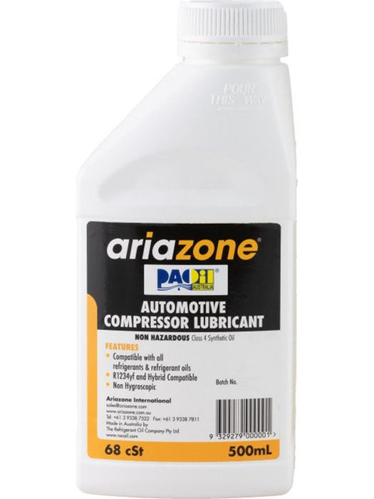 Ariazone Compressor Oil 500ml Synthetic Suits A20-8968 Compressor Oils Ariazone - Micks Gone Bush