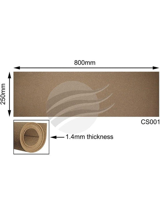 Aunger Rubberised Cork Sheet 800x250x1.4mm ACS001 Aunger - Micks Gone Bush