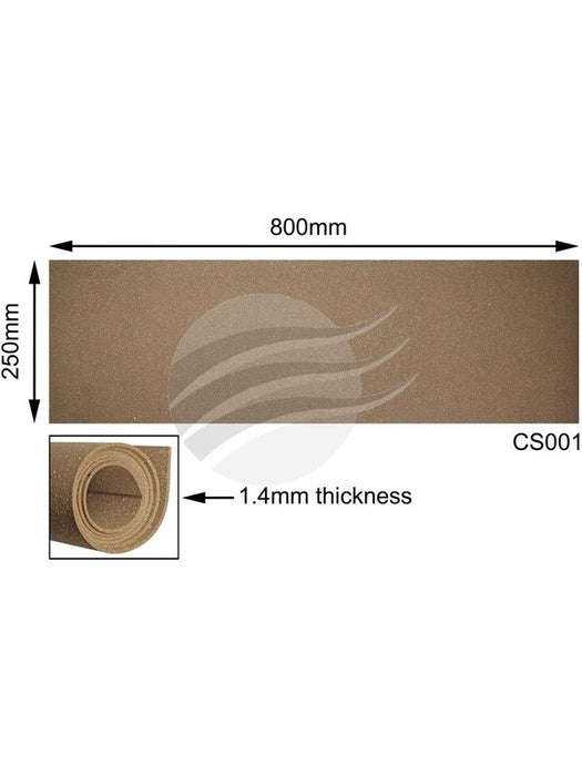Aunger Rubberised Cork Sheet 800x250x1.4mm ACS001 Aunger - Micks Gone Bush