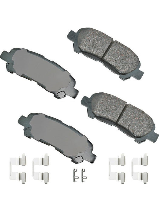 Akebono Brake Corporation Premium Ceramic Brake Pads Rear ACT1325A Akebono Brake Corporation - Micks Gone Bush