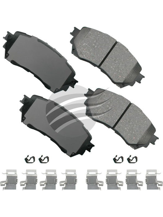 Akebono ProAct Ultra-Premium Ceramic Front Disc Brake Pad Set ACT1711 Akebono Brake Corporation - Micks Gone Bush