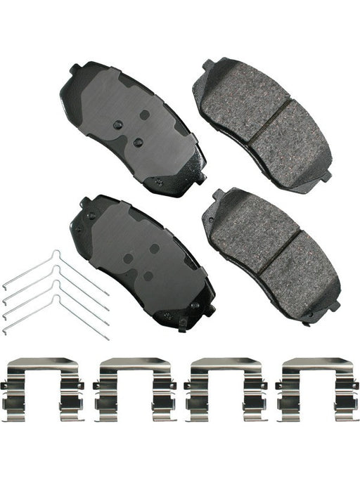 Akebono Brake Pads ProACT Front Hyundai 2015-21 / Kia 2016-21 Set of 4 ACT1826 Brake Pads Akebono Brake Corporation - Micks Gone Bush