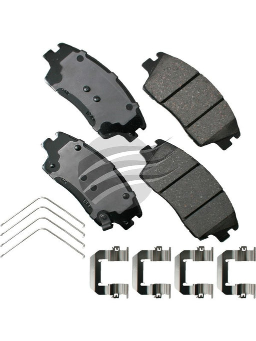Akebono ProAct Ultra-Premium Ceramic Front Disc Brake Pad Set ACT1847 Akebono Brake Corporation - Micks Gone Bush
