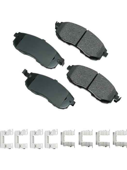 Akebono Brake Pads ProACT Front For Infiniti Nissan 2001-18 Set of 4 ACT815A Akebono Brake Corporation - Micks Gone Bush