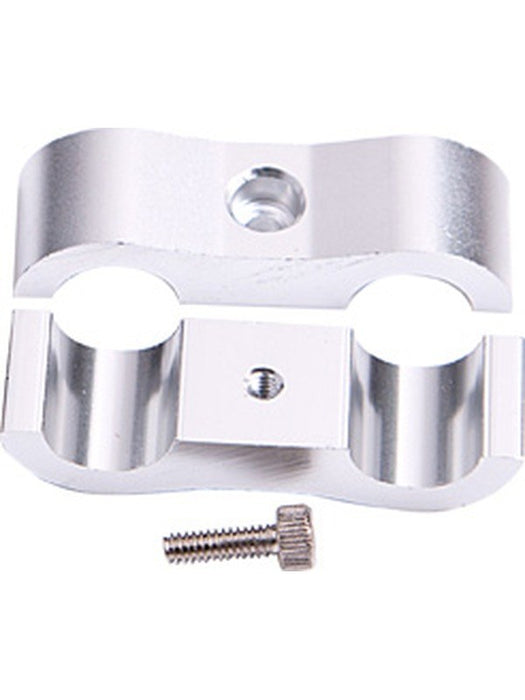 Aeroflow Billet Aluminium Dual Hose Separators 7/16" I.D. Silver AF156-07S Aeroflow - Micks Gone Bush