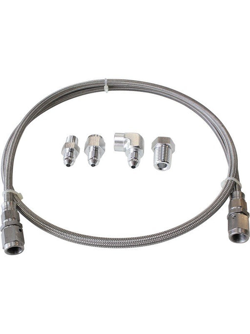 Aeroflow S/Steel Braided Line Gauge Kit -3AN 3ft Hose with Fittings AF30-3003 Aeroflow - Micks Gone Bush