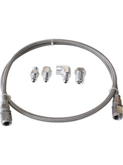 Aeroflow S/Steel Braided Line Gauge Kit -3AN 3ft Hose with Fittings AF30-3003 Aeroflow - Micks Gone Bush