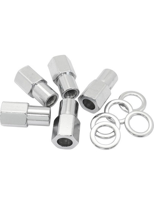 Aeroflow 0.750" Shank Open Chrome Wheel Nuts - 1/2-20" Pack of 5 AF3032-7000 Aeroflow - Micks Gone Bush