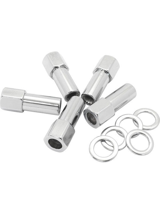 Aeroflow 1.380" Shank Open Chrome Wheel Nuts - 1/2-20" Pack of 5 AF3032-9000 Aeroflow - Micks Gone Bush