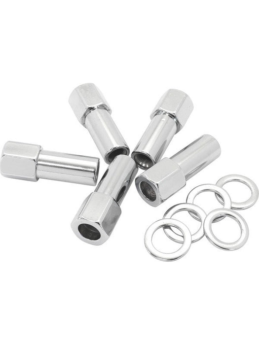 Aeroflow 1.380" Shank Open Chrome Wheel Nuts - 1/2-20" Pack of 5 AF3032-9000 Aeroflow - Micks Gone Bush