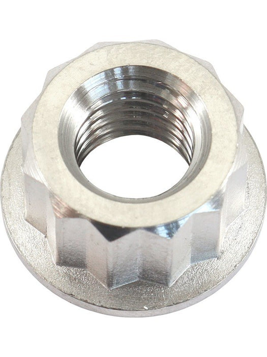 Aeroflow M8 x 1.25mm Titanium 12 Point Nut Natural Finish AF3502-0010 Aeroflow - Micks Gone Bush
