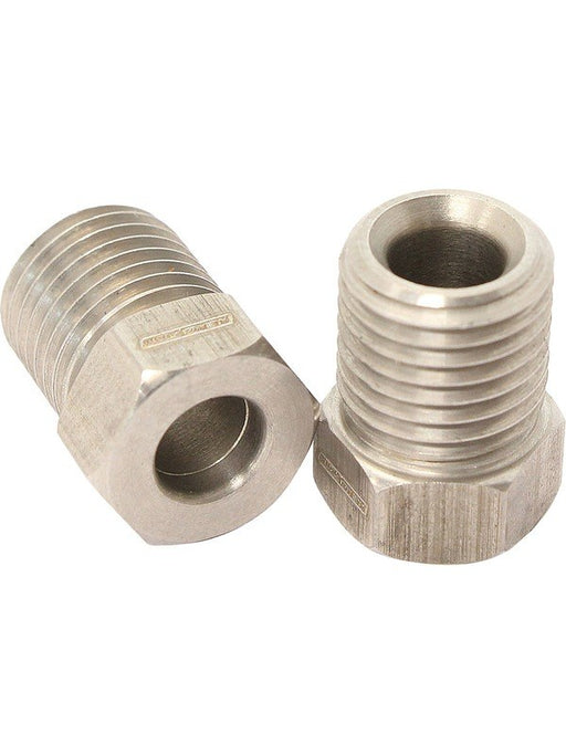 Aeroflow S/Steel Inverted Flare Tube Nut 3/8"-24 to 3/16" Hard Line AF364 Aeroflow - Micks Gone Bush