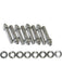 Aeroflow Blower Stud Kit 2.50 Inch Total Length Silver Studs & Nuts AF37-0602 Aeroflow - Micks Gone Bush