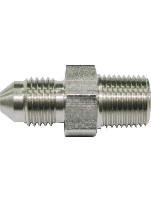 Aeroflow S/Steel BSP Male to AN Fitting 1/4" BSP to Male -4AN AF384-04-04 Aeroflow - Micks Gone Bush