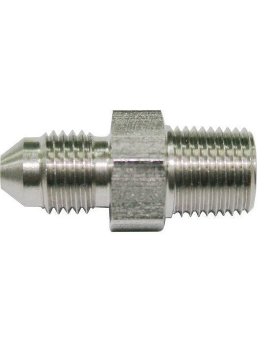 Aeroflow S/Steel BSP Male to AN Fitting 1/4" BSP to Male -4AN AF384-04-04 Aeroflow - Micks Gone Bush