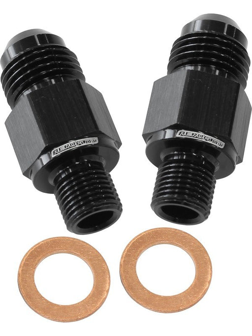 Aeroflow C4 Trans Fittings -6 X 1/8-27. AF395-06BLK Aeroflow - Micks Gone Bush