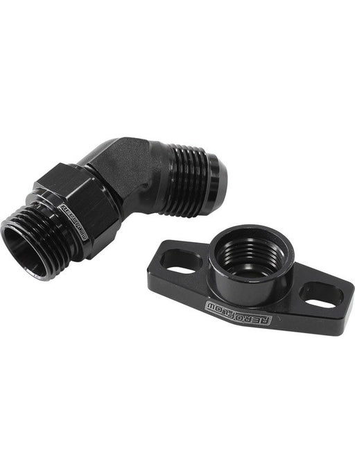 Aeroflow Turbo Drain Adapter -10AN 45 Degree 38-44MM Hole Centres AF463-12 Aeroflow - Micks Gone Bush