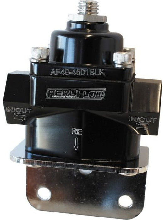 Aeroflow Bypass Fuel Pressure Regulator 4.5-9PSI -8 ORB Ports AF49-4501BLK Aeroflow - Micks Gone Bush