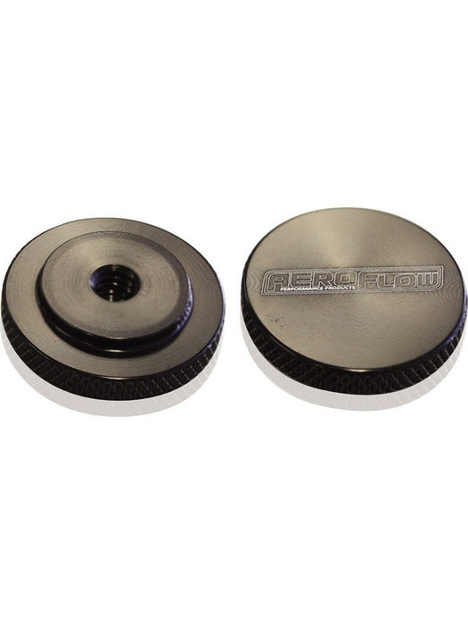 Aeroflow Billet Air Cleaner Nut Low Profile 5/16" UNC Black AF55-1003BLK Aeroflow - Micks Gone Bush