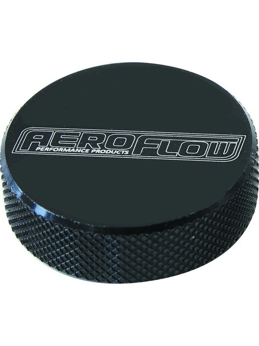 Aeroflow Black Billet Air Cleaner Nut Tall Profile, 1/4 Inch UNC AF55-1005BLK Aeroflow - Micks Gone Bush