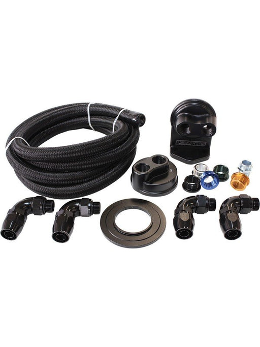 Aeroflow Single Billet Oil Filter Remote Mount Kit AF64-2042 Aeroflow - Micks Gone Bush