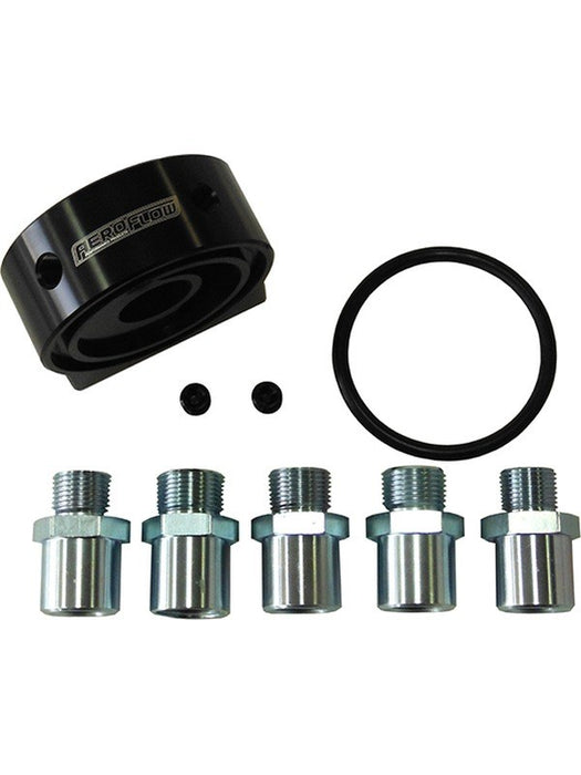 Aeroflow Billet Oil Cooler Sandwich Adapter With 2 x 1/8" NPT Ports AF64-2108 Aeroflow - Micks Gone Bush