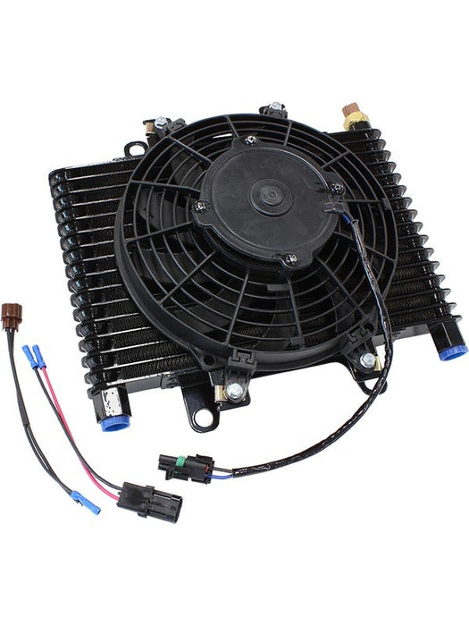 Aeroflow 13.5x9" Competition Trans Cooler + Thermostat & Fan -10 Orb AF72-6001 Aeroflow - Micks Gone Bush