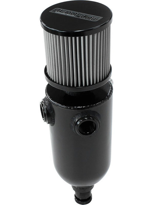Aeroflow Universal Breat Tank 2X -8Orb 6.5X3.5" S/S Billet Breat AF77-1030BLK Aeroflow - Micks Gone Bush