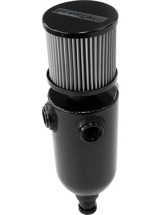 Aeroflow Universal Breat Tank 2X -8Orb 6.5X3.5" S/S Billet Breat AF77-1030BLK Aeroflow - Micks Gone Bush