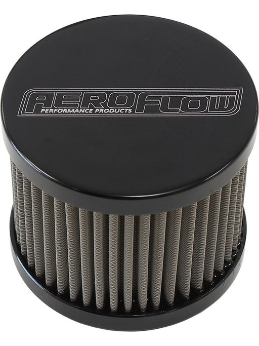 Aeroflow S/Steel Billet Breather With -8AN Female Thread Black AF77-2002BLK Aeroflow - Micks Gone Bush