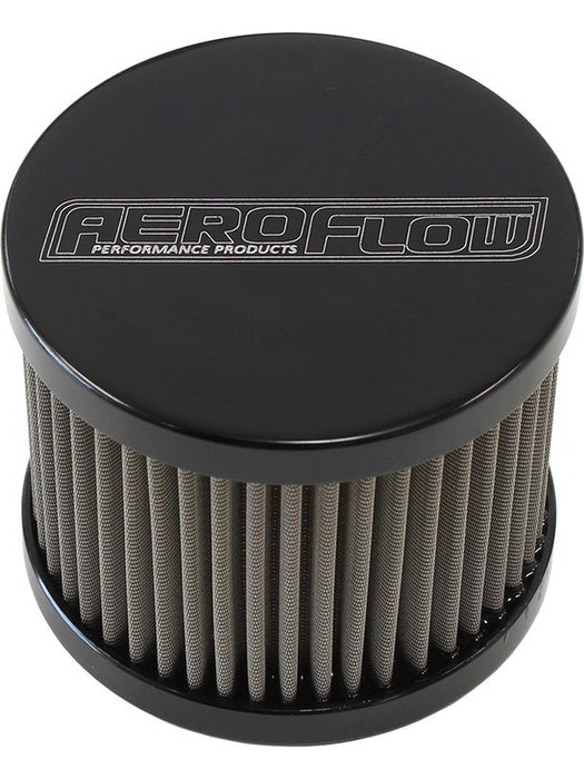 Aeroflow S/Steel Billet Breather With -8AN Female Thread Black AF77-2002BLK Aeroflow - Micks Gone Bush
