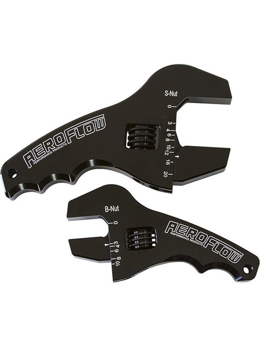 Aeroflow Adjustable Grip AN Wrench Kit 3-1/2" & 4-1/2" Handle Black AF98-2039BLK AF98-2039BLK Aeroflow - Micks Gone Bush