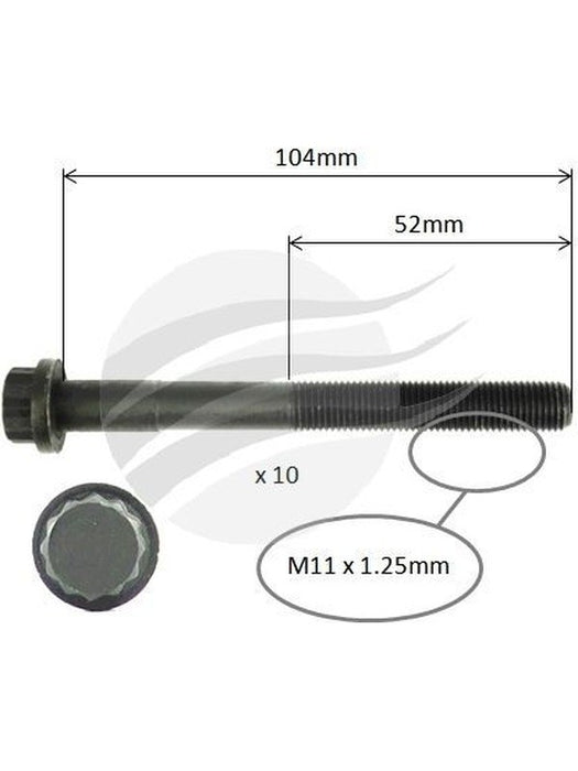 Aunger Cylinder Head Bolt Set Fits Toyota 1Rze I4 Sohc AHBS0168 Aunger - Micks Gone Bush