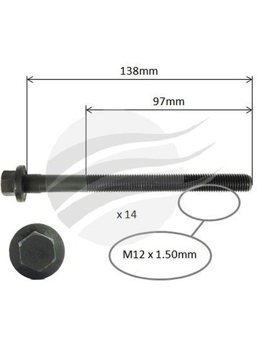 Aunger Cylinder Head Bolt Set Fits Ford 3.2 I6 Sohc AHBS0184 Aunger - Micks Gone Bush