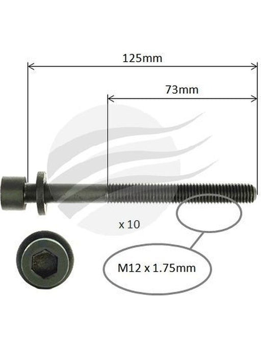 Aunger Cylinder Head Bolt Set Fits Nissan Qr25De I4 Dohc Vvt AHBS0230 Aunger - Micks Gone Bush