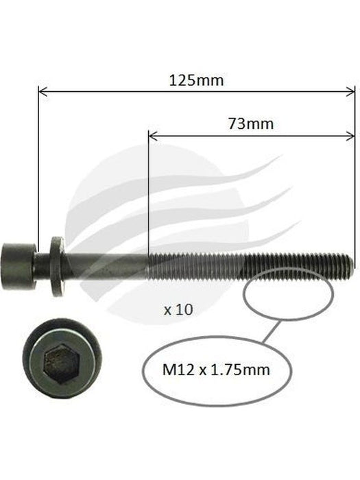 Aunger Cylinder Head Bolt Set Fits Nissan Qr25De I4 Dohc Vvt AHBS0230 Aunger - Micks Gone Bush