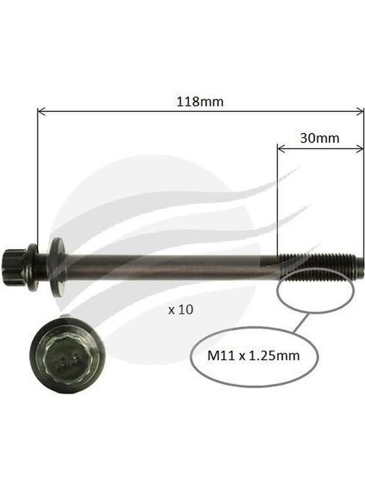 Aunger Cylinder Head Bolt Set Fits Mitsubishi 4G63 I4 Dohc AHBS0232 Aunger - Micks Gone Bush