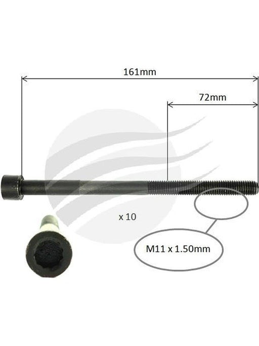 Aunger Cylinder Head Bolt Set Fits Daihatsu 2Azfe I4 Dohc Vvt AHBS0238 Aunger - Micks Gone Bush