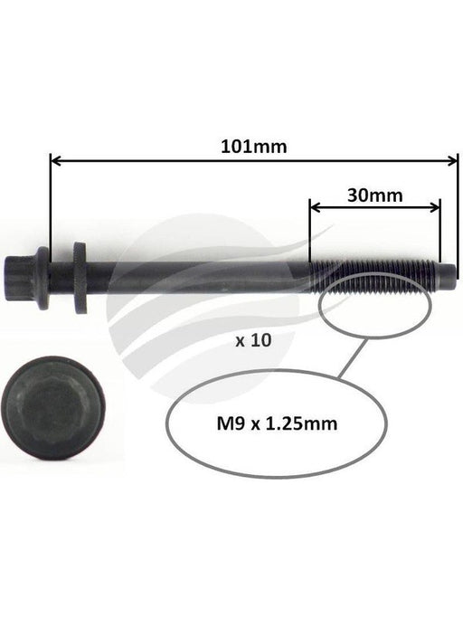 Aunger Cylinder Head Bolt Set Fits Mitsubishi 4G15 I4 Sohc AHBS0244 Aunger - Micks Gone Bush