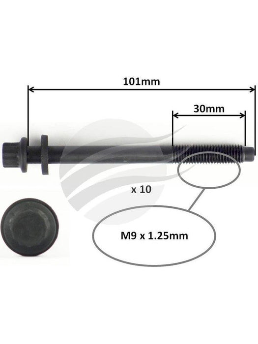 Aunger Cylinder Head Bolt Set Fits Mitsubishi 4G15 I4 Sohc AHBS0244 Aunger - Micks Gone Bush