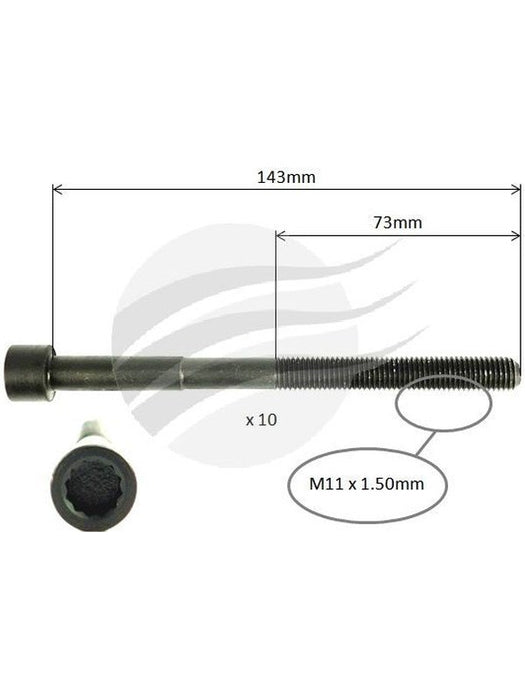 Aunger Cylinder Head Bolt Set Fits Toyota 2Azfe I4 Dohc Vvt AHBS0600 Aunger - Micks Gone Bush