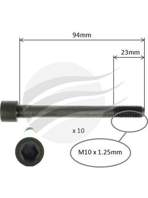Aunger Cylinder Head Bolt Set Fits Hyundai G4Ec I4 Dohc AHBS0605 Aunger - Micks Gone Bush