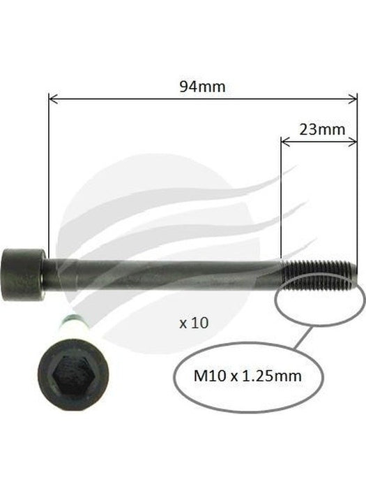 Aunger Cylinder Head Bolt Set Fits Hyundai G4Ec I4 Dohc AHBS0605 Aunger - Micks Gone Bush