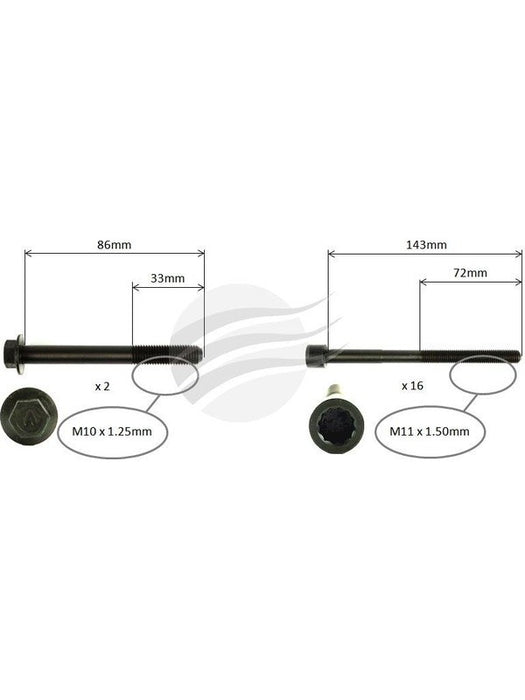 Aunger Cylinder Head Bolt Set Fits Lexus 2Grfe V6 Dohc Vvt AHBS0607 Aunger - Micks Gone Bush