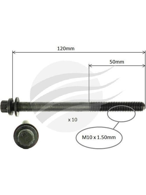 Aunger Cylinder Head Bolt Set Fits Holden M15A I4 Dohc Vvt AHBS0621 Aunger - Micks Gone Bush