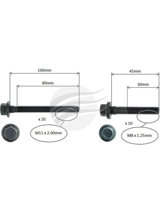 Aunger Cylinder Head Bolt Set Fits Chevrolet L76 V8 Ohv AHBS0623 Aunger - Micks Gone Bush