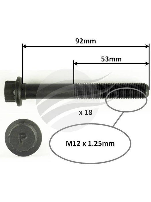 Aunger Cylinder Head Bolt Set Fits Mitsubishi 4D56T I4 Dohc AHBS0628 Aunger - Micks Gone Bush