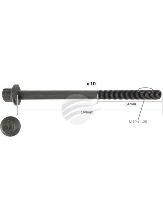 Aunger Cylinder Head Bolt Set Fits Mazda L3Vdt I4 Dohc Vvt AHBS0632 Aunger - Micks Gone Bush
